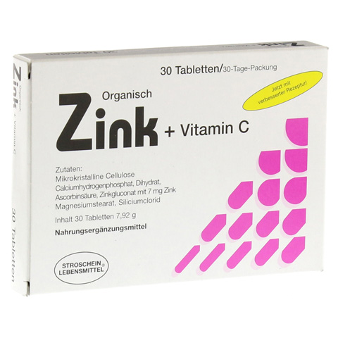 ZINK ORGANISCH+Vitamin C Tabletten 30 Stck
