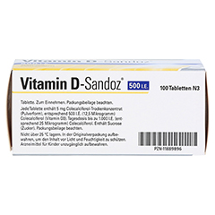 VITAMIN D SANDOZ 500 I.E. Tabletten 100 Stck N3 - Unterseite