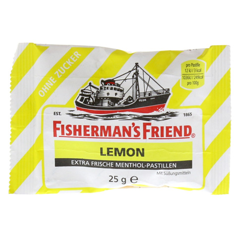 FISHERMANS FRIEND Lemon ohne Zucker Pastillen 25 Gramm