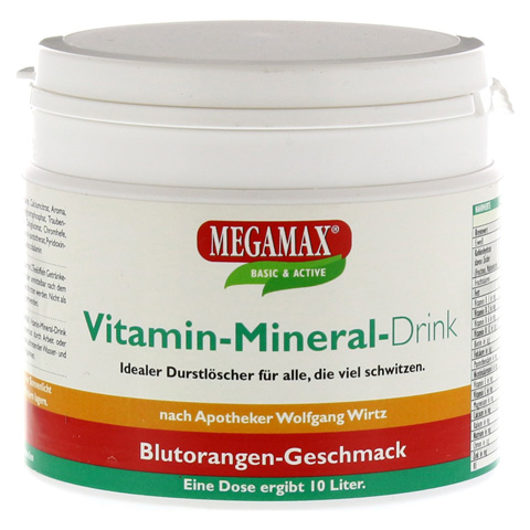 Megamax Vita Mineral Drink Orange Pulver 350 Gramm