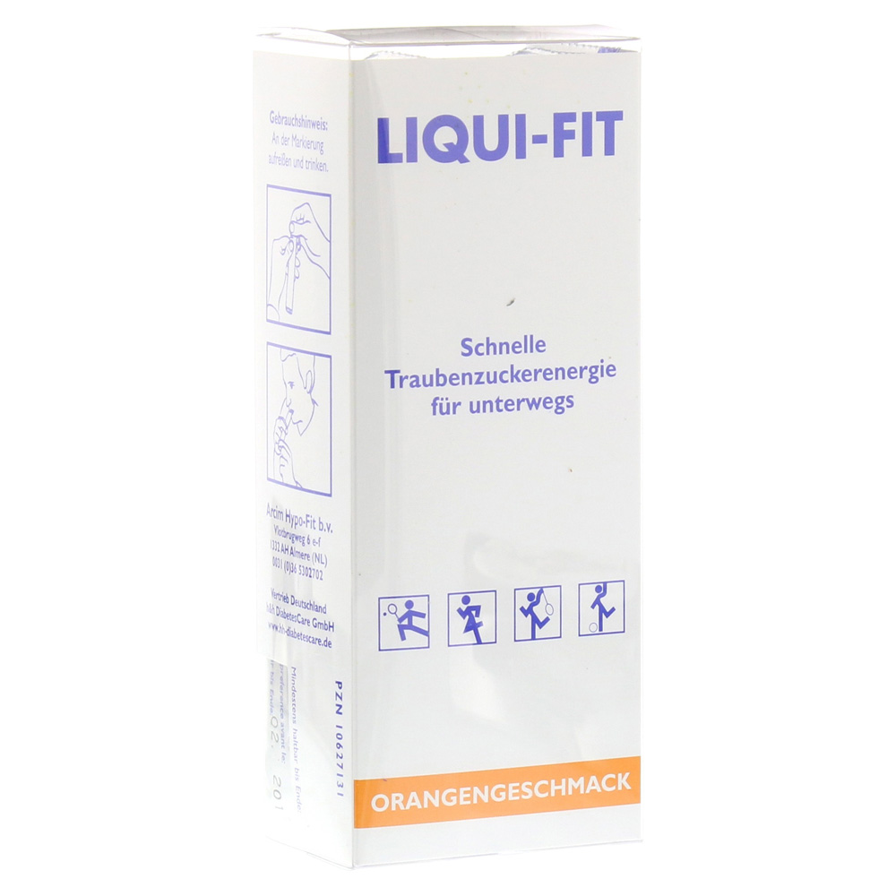 LIQUI FIT flüssige Zuckerlösung Orange Beutel 12 Stück