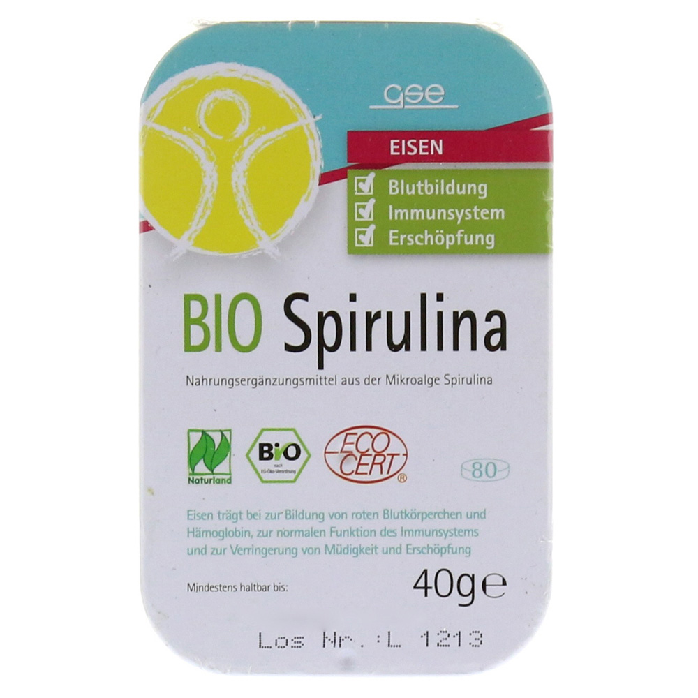 GSE Spirulina 500 mg Bio Naturland Tabletten 80 Stück