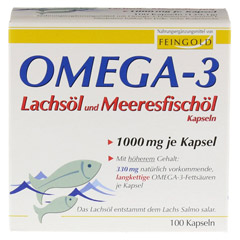 OMEGA-3 LACHSL und Meeresfischl Kapseln 100 Stck - Vorderseite