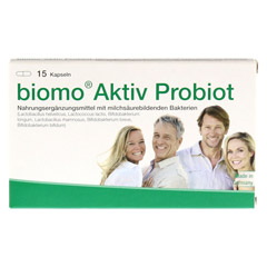 BIOMO Aktiv Probiot Kapseln 15 Stck - Vorderseite