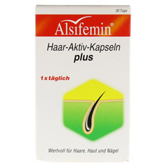 ALSIFEMIN Haar-Aktiv-Kapseln plus 30 Stck - Vorderseite