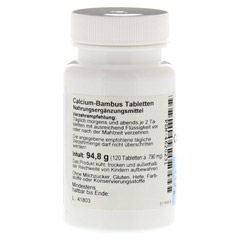 CALCIUM-BAMBUS Tabletten 120 Stck - Linke Seite