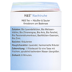 H&S Bio Bachblten Nachtruhe Filterbeutel 20x1.5 Gramm - Rechte Seite