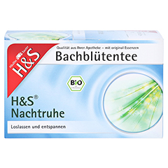 H&S Bio Bachblten Nachtruhe Filterbeutel 20x1.5 Gramm - Vorderseite