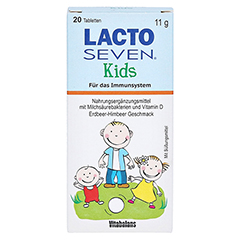 LACTO SEVEN Kids Erdbeer-Himbeer-Geschmack Tabl. 20 Stck - Vorderseite