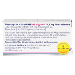 Almotriptan Heumann bei Migrne 12,5mg 2 Stck N1 - Rckseite