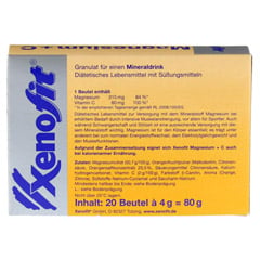 XENOFIT Magnesium+Vitamin C Btl. 20x4 Gramm - Rückseite