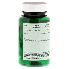 L-LYSIN 500 mg Kapseln 60 Stück - Rückseite