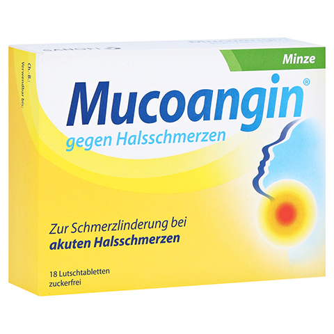 Mucoangin gegen Halsschmerzen Minze 18 Stck