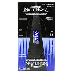 NITRIL Handschuhe N-Dex NightHawk Gr.M schwarz 50 Stck - Vorderseite