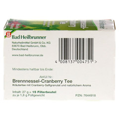 BAD HEILBRUNNER Brennessel-Cranberry Tee Fbtl. 15x1.8 Gramm - Unterseite