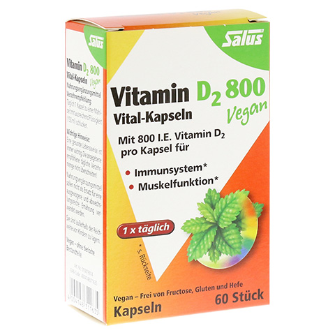 VITAMIN D2 800 Vital-Kapseln vegan Salus 60 Stck
