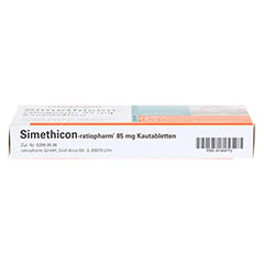 Simethicon-ratiopharm 85mg 20 Stück N1 - Unterseite