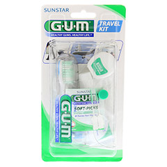 GUM Travel Kit Zahnbrste+Zahnseide+Zahnpasta 1 Stck - Vorderseite