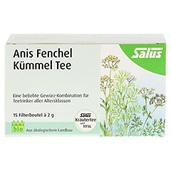 ANIS FENCHEL Kümmel Tee AFeKü Bio Salus Filterbtl. 15 Stück - Vorderseite