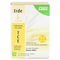 ERDE 5 Elemente Tee nach TCE Bio Salus Filterbeut. 15 Stck - Vorderseite