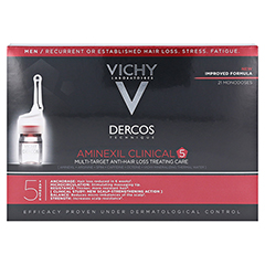 Vichy Dercos Aminexil Clinical 5 für Männer 21x6 Milliliter - Vorderseite