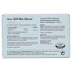 Q10 Bio-Qinon Gold 100 mg 150 Stück - Rückseite