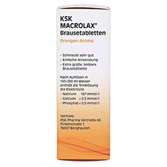 KSK Macrolax Macrogol Brausetabletten 5 g 10 Stück - Rechte Seite