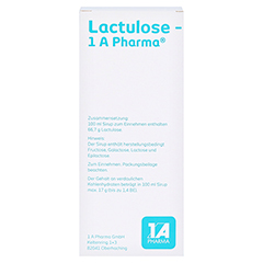Lactulose-1A Pharma 500 Milliliter N2 - Rckseite