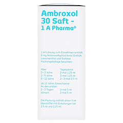 AMBROXOL 30 Saft-1A Pharma 250 Milliliter N3 - Linke Seite