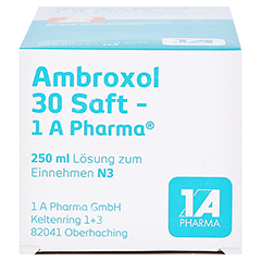 AMBROXOL 30 Saft-1A Pharma 250 Milliliter N3 - Unterseite