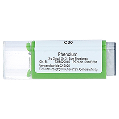 CARBOLICUM acidum C 30 Globuli 2 Gramm N1 - Rckseite