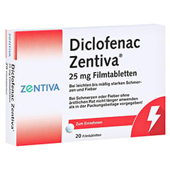 Diclofenac Zentiva 25mg 20 Stück N1