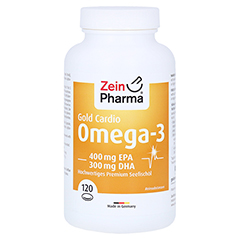 Omega-3 Gold Herz DHA 300 mg/EPA 400 mg Softgelkapseln 120 Stck