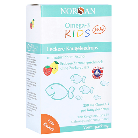 NORSAN Omega-3 Kids Jelly Dragees Vorratspackung 120 Stück