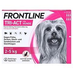 FRONTLINE Tri-Act Lsg.z.Auftropfen f.Hunde 2-5 kg 6 Stck - Vorderseite