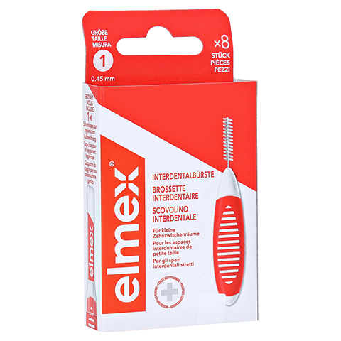 ELMEX Interdentalbürsten ISO Gr.1 0,45 mm orange 8 Stück
