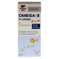 DOPPELHERZ Omega-3 Junior flssig system 250 Milliliter - Vorderseite