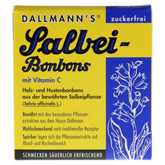 Dallmann's Salbeibonbons zuckerfrei 20 Stück - Vorderseite