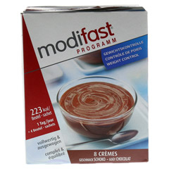 MODIFAST Programm Creme Schokolade Pulver 8x55 Gramm - Vorderseite