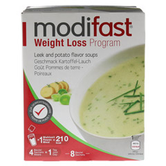 MODIFAST Programm Suppe Kartoffel-Lauch Pulver 8x55 Gramm - Vorderseite