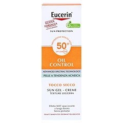 EUCERIN Sun Gel-Creme Oil Contr.Anti-Gl.Eff.LSF50+ + gratis Eucerin Oil Control Body 50 ml 50 Milliliter - Rückseite