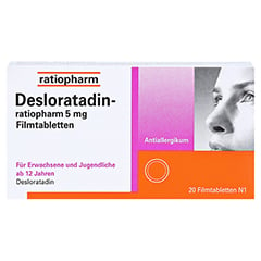 Desloratadin-ratiopharm 5mg 20 Stck N1 - Vorderseite