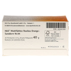 H&S Rooibos Orange Sanddorn Filterbeutel 20x2.0 Gramm - Unterseite