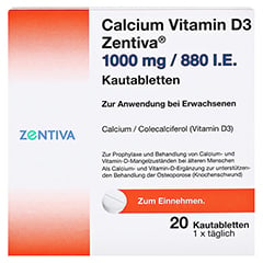 Calcium Vitamin D3 Zentiva 1000mg/880 I.E. 100 Stck N3 - Rckseite