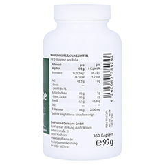 Natural D-mannose 500 mg Kapseln 160 Stück - Rechte Seite