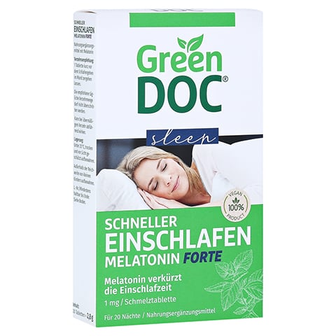 GREENDOC Schneller Einschlafen Melatonin Forte SMT 20 Stck