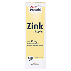 ZINK TROPFEN 15 mg ionisiert 50 Milliliter - Vorderseite