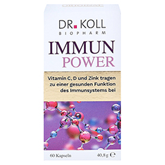 IMMUN POWER Dr.Koll Vitamin C+Vitamin D+Zink Kaps. 60 Stck - Vorderseite