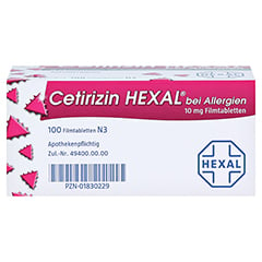Cetirizin HEXAL bei Allergien 100 Stück N3 - Unterseite