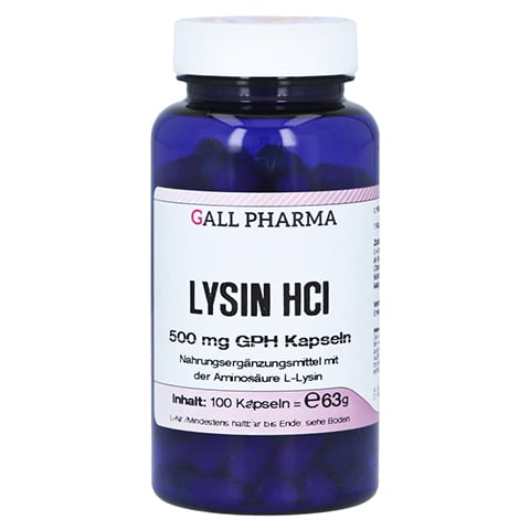 LYSIN HCL 500 mg GPH Kapseln 100 Stück